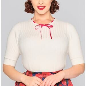 Collectif Sandrine Pointelle Knitted Top